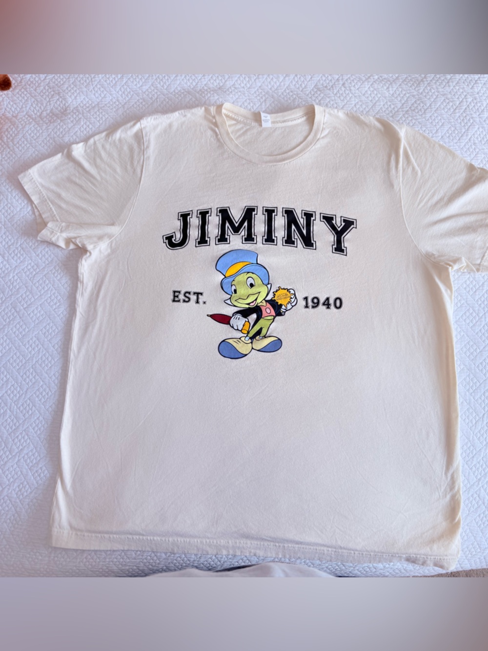 Custom Etsy Disney Jimmy Cricket Mens XXL T-shirt.